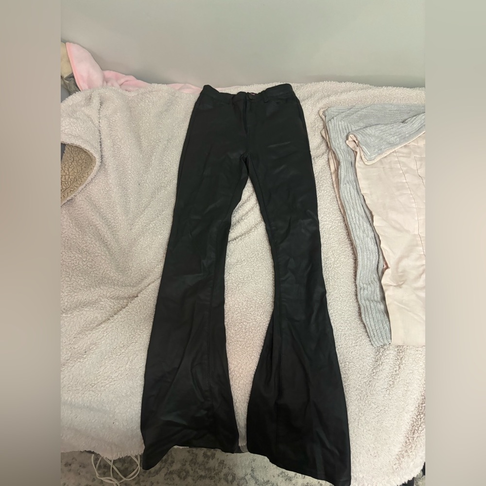 Edikted Black Flared Wide Leg Jeans